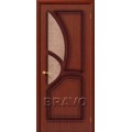 Браво межкомнатная дверь модель Греция цвет Макоре (Ф-15) стекло "121" бронзовое