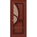 Браво межкомнатная дверь модель Греция цвет Макоре (Ф-15) стекло бронзовое художественное