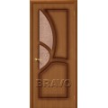 Браво межкомнатная дверь модель Греция цвет Орех (Ф-11) стекло "121" бронзовое