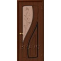 Браво межкомнатная дверь модель Лагуна цвет Шоколад (Ф-17) стекло