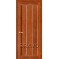 Межкомнатная дверь из массива сосны модель Вега-19 Тёмный орех
