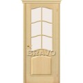 Межкомнатная дверь из массива сосны модель М-7 стекло Сатинато