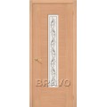 Браво межкомнатная дверь модель Рондо цвет Дуб (Ф-01) стекло