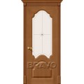 Браво межкомнатная дверь модель Афина цвет Орех стекло