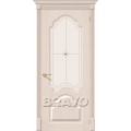 Браво межкомнатная дверь модель Афина цвет БелДуб стекло
