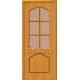 Браво Межкомнатная дверь модель Каролина со стеклом цвет дуб натур
